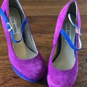 Steve Madden PToni Sz 7 Color Block Platform Pumps